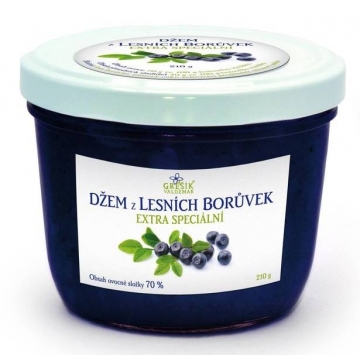 Džem Z lesních borůvek extra Speciální 210g Grešík