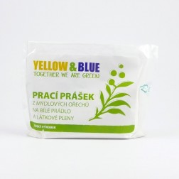 Prací prášek z mýdlových ořechů NA BÍLÉ PRÁDLO A DĚTSKÉ PLENY 250g Yellow+Blue   