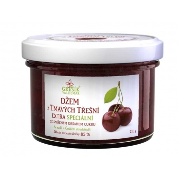 Džem Z tmavých třešní extra Speciální 210g Grešík