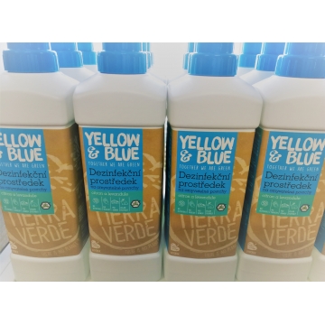 Dezinfekční prostředek na omyvatelné povrchy citron a levandule lahev 1l