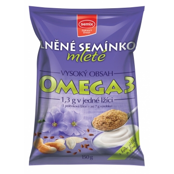Lněné semínko mleté s kešu ořechy 150g Semix  