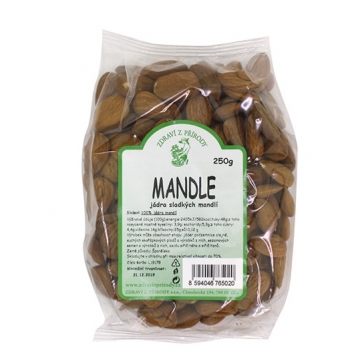 Mandle jádra 250g Zdraví z přírody