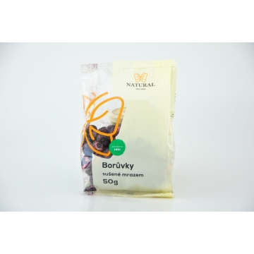 Borůvky sušené mrazem 50g lyofilizované NATURAL JIHLAVA      