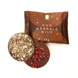 Čokoláda Mandala Duo mléčná s posypem 34g     