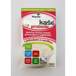 Nutrikaše probiotic s jahodami a vanilkou 3x60g                          