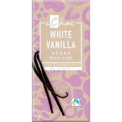 Čokoláda vegan iChoc bílá s vanilkou BIO 80g         