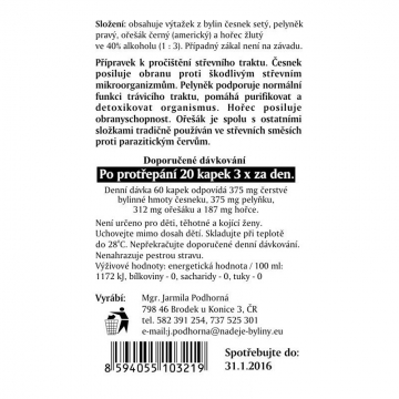 NADĚJE PODHORNÁ Helmifit - očista střev 50ml 