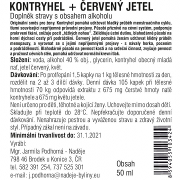 NADĚJE PODHORNÁ Kontryhel + červený jetel 50ml    